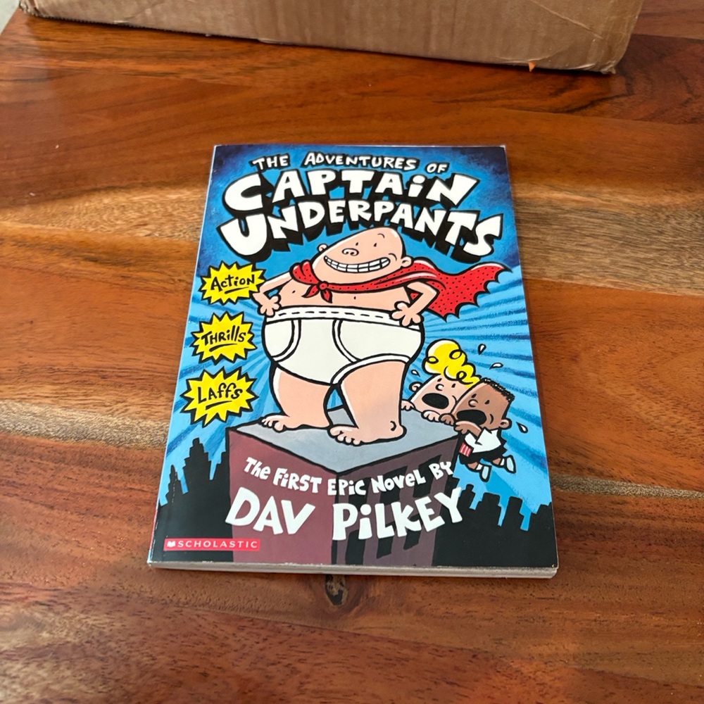 Scholastic Captain Underpants Book - Blue and White Cover
